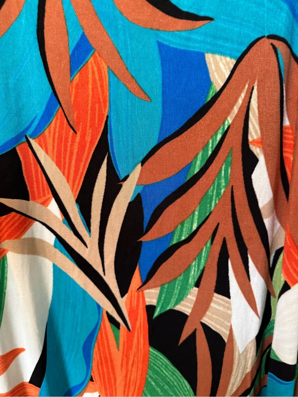 # Chico’s Travelers Colorful Tropical Print Sleeveless Maxi Dress (Sz 3 = XL) - Picture 6 of 8